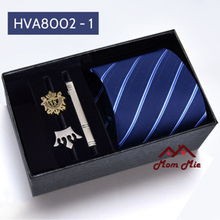 [Bản 8cm] Bộ cà vạt nam dự tiệc/ quà tặng HVA, cà vạt sọc / chấm bi - Rb02