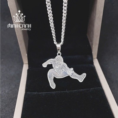 Dây Chuyền Bạc Siêu Nhân Người Nhện Khắc Tên Cho Bé Trai - Minh Canh Jewelry