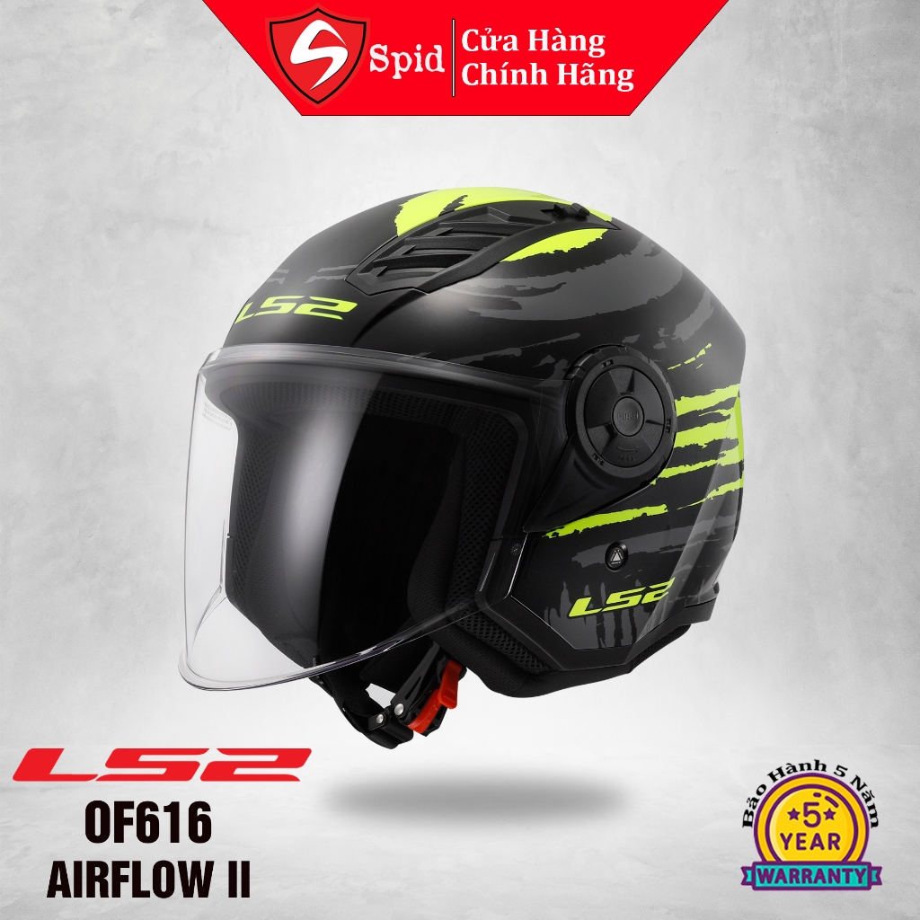 Mũ Bảo Hiểm 3/4 LS2 OF616 Airflow II Có Kính Đi Xe Máy Mô Tô PKL [Chính Hãng]