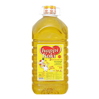 Dầu ăn Happi Koki can 5 lít chính hãng.