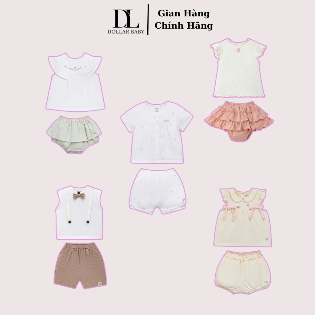 Bộ Quần Áo Nous Quần Cộc Cho Bé Trai Bé Gái Xinh Xắn