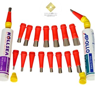 Đầu Vòi Đi Keo, Bộ Đầu Đi Keo Silicon 18 Chi Tiết, Dùng Cho Súng Bắn Keo Silicon Lọ Và Keo Túi Bằng Inox Chống Mài Mòn