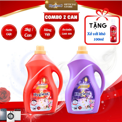Combo 2 Can nước giặt HygienC - Khối lượng 2Kg - CB2