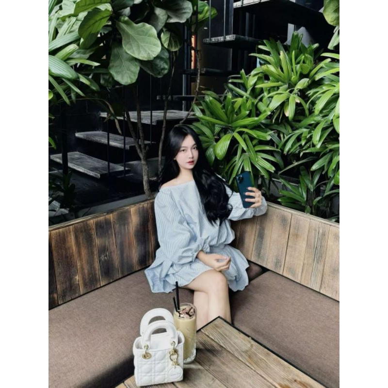 váy trễ vai đi tiệc , váy đi du lịch xinh xắn, set váy kèm quần bảo hộ L145 | BigBuy360 - bigbuy360.vn