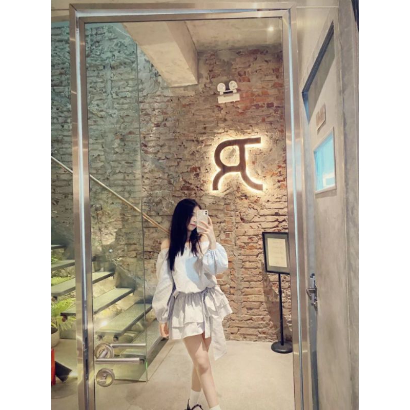 váy trễ vai đi tiệc , váy đi du lịch xinh xắn, set váy kèm quần bảo hộ L145 | BigBuy360 - bigbuy360.vn