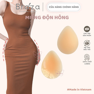  Cặp Đệm Dán Độn Hông Silicone Có Keo Hình Giọt Nước Dán Hõm Hông Tự Nhiên Cao Cấp Braza 
