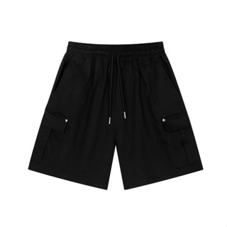 Quần Short Unisex Cargo Nam Nữ SAIGONESE Quần Đùi Form Túi Hộp / Đen