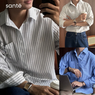 Áo sơ mi nam basic kẻ sọc form rộng - STRIPED SHIRT by SANTÉ STUDIO