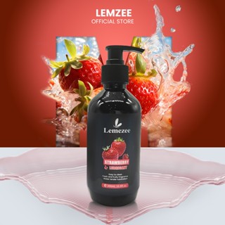 Gel bôi trơn LEMEZEE Lubricant siêu trơn, lâu khô, lạnh gốc nước an toàn hương dâu tây dành cho nam và nữ  300ml