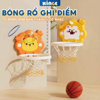 Đồ chơi bóng rổ trong nhà cho bé XINGE, đồ chơi thể thao vận động, hoạt bát, an toàn, gắn tường dễ dàng