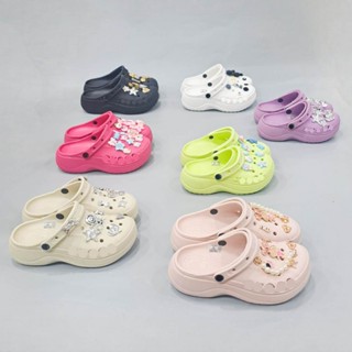 Dép sục classic baya crush đế cao unisex 5cm tặng kèm charms 3D gắn dép, sục bánh mì baya dành cho nữ đế cao 5 phân