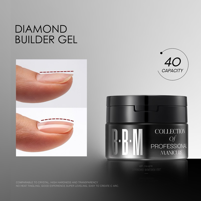 Gel đắp Diamond Builder gel-Barbie Mirage 40ml-Clear  BBM