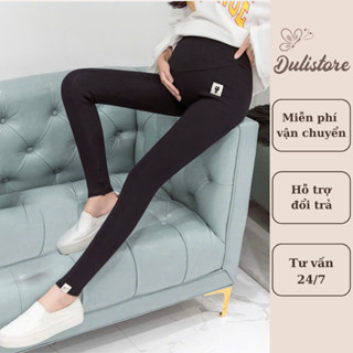 Quần Legging Bầu, Quần Bầu Dài Nỉ Mèo Co Dãn 40-65/68kg