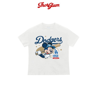  CHÍNH HÃNG - Áo Thun Baby Tee Trắng CHUỘT "MICKEY" - Áo Nữ Cotton Cao Cấp - TheGlam 