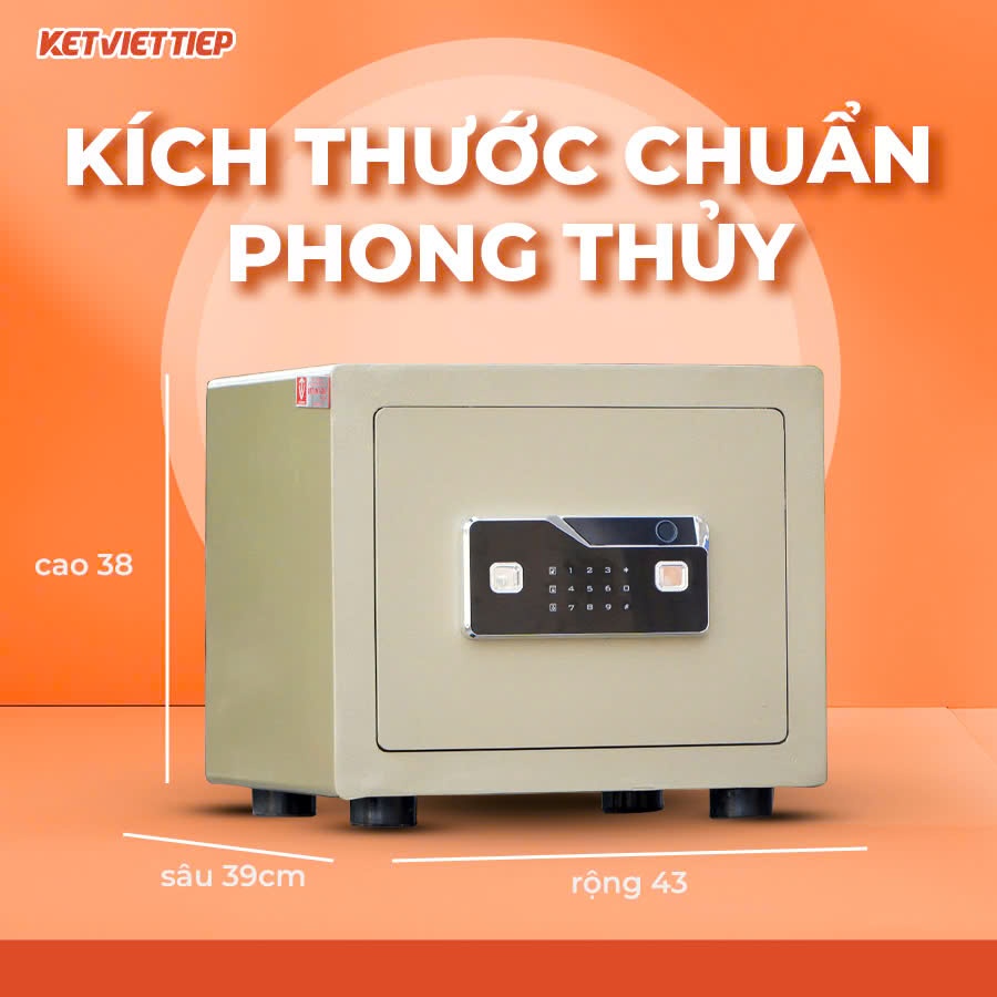 Két sắt Mini Việt Tiệp Khóa Vân Tay Điện Tử Cao Cấp VT516VT Nặng 40kg