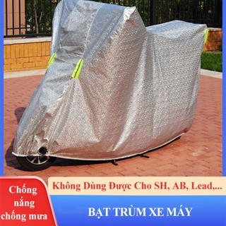 Bạc trùm che phủ xe máy MYT Bạt che xe máy chống thấm cao cấp Áo trùm xe máy che nắng che mưa hai lớp dày