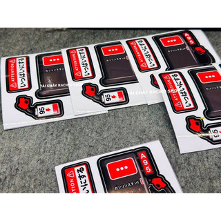 [ 1 BỘ 3 MIẾNG ] TEM DECAL BÌNH XANG DÁN TRANG TRÍ XE