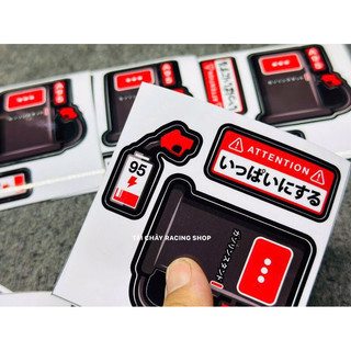 [ 1 BỘ 3 MIẾNG ] TEM DECAL BÌNH XANG DÁN TRANG TRÍ XE