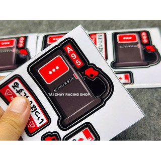 [ 1 BỘ 3 MIẾNG ] TEM DECAL BÌNH XANG DÁN TRANG TRÍ XE