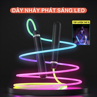 Dây nhảy phát sáng có đèn LED Miracle Sport - Dây nhảy phát sáng đổi màu + Dây nhảy thể dục 5mm