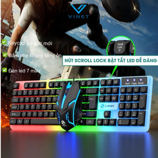 Bàn phím giả cơ kèm chuột máy tính có dây GTK350 / G2 / G21 tích hợp đèn led phiên bản mới