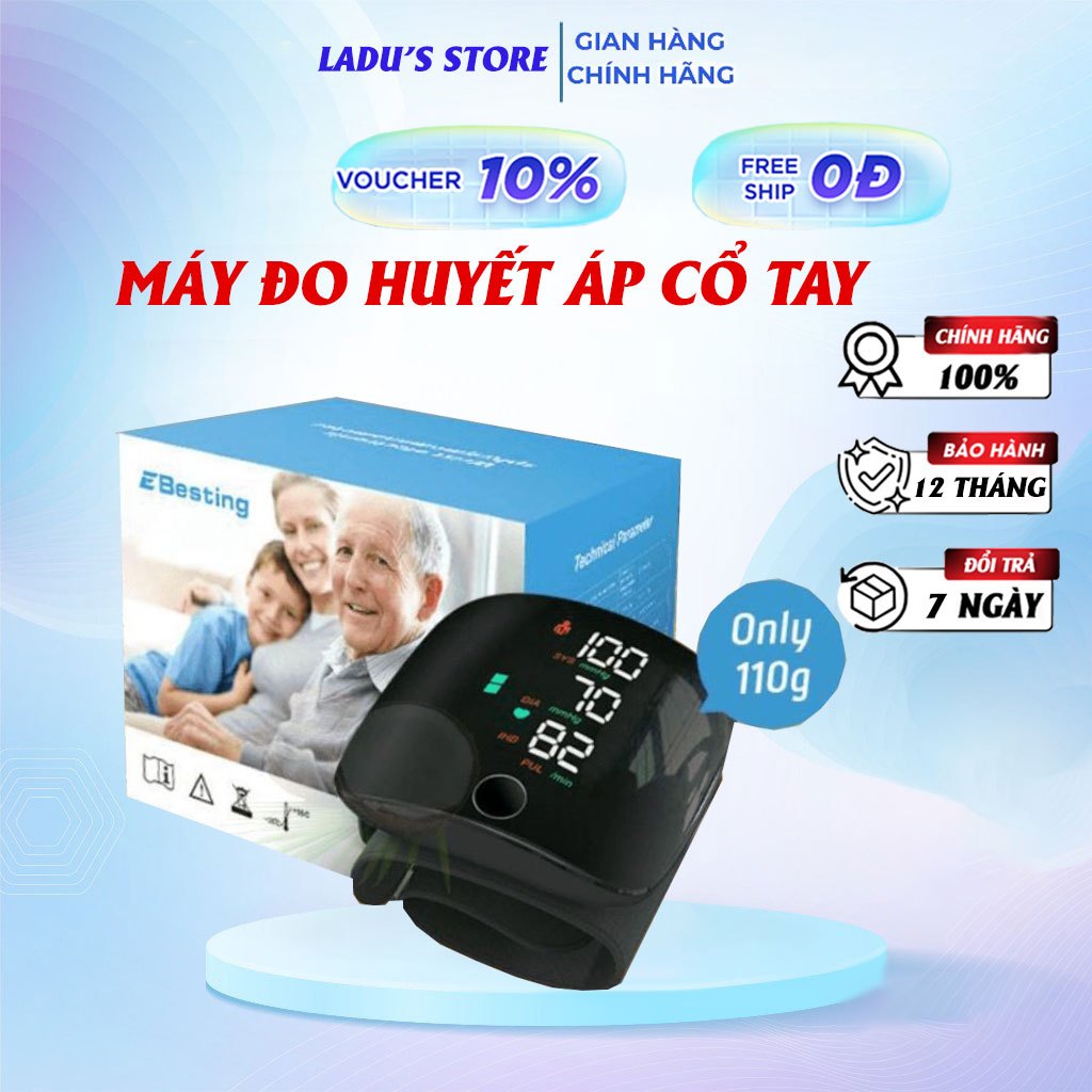 Máy đo huyết áp và nhịp tim tự động ZLIFE, Đồ đo huyết áp điện tử phiên bản đọc tiếng Việt