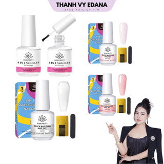 Gel 6in1 nail Glue BORN PRETTY, Gel biad đắp móng