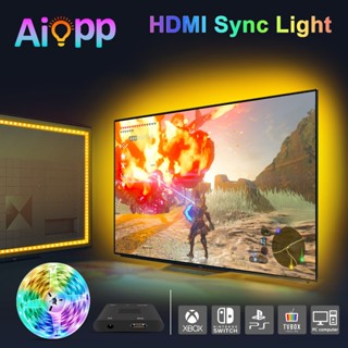 Đèn nền PC TV xung quanh Dải đèn LED cho thiết bị HDMI Băng USB Màn hình Bộ đèn đồng bộ màu cho PS/Xbox/Switch