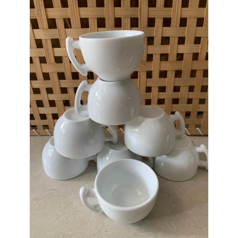 sét 10 tách trà cành sứ trắng