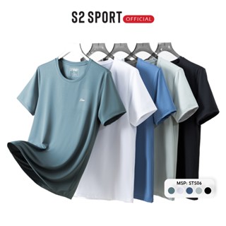 Áo thun nam thể thao S2 SPORT cổ tròn tay ngắn, vải COOLMAX thun lạnh, siêu mát thoáng khí - STS06