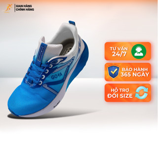Giày thể thao chạy bộ nam nữ Goya Strides 2 năm 2025 màu trắng xanh dương