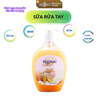 Sữa rửa tay HygienC giữ ẩm, khử mùi dung tích 500ml - SRT1
