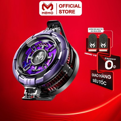 Sò lạnh tản nhiệt điện thoại MEMO CX08 bản nâng cấp hè 2026 mạnh mẽ hỗ trợ AI sạc không dây chơi game tăng FPS Liên quân