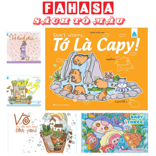 Sách Tô Màu Truyền Cảm Hứng: Vẽ Hạnh Phúc Trong An Yên, Góc Hiên Của Nắng, Vẽ Cho Em Một Màu Bình Yên, Capybara, Labubu