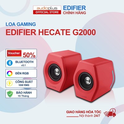 Loa Gaming không dây Edifier Hecate G2000 - Công suất 16W RMS - Đèn RGB - Chính hãng -BH 15T