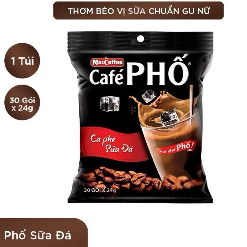 Cà Phê Sữa Phố Maccoffee túi 30 gói