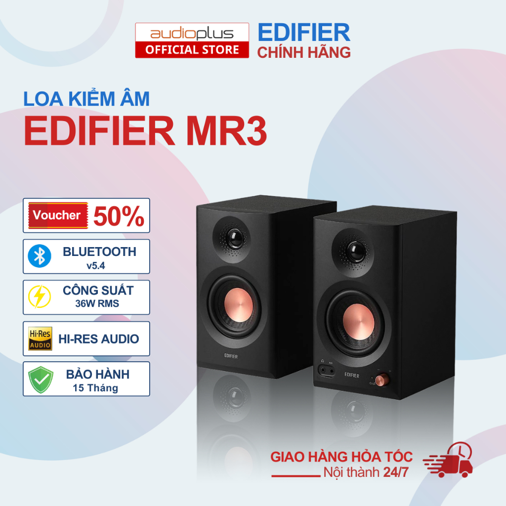 Loa kiểm âm EDIFIER MR3 - Công suất 36W - Hi-Res Audio - Bluetooth v5.4 - Chính hãng -BH 15T