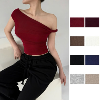 Áo lệch vai nữ phong cách tiểu thư ANNAKIKI - 158