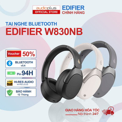 Tai nghe bluetooth chụp tai EDIFIER W830NB - BT v5.4 - Hi-Res Audio Wireless LDAC - Mic thoại khử ồn