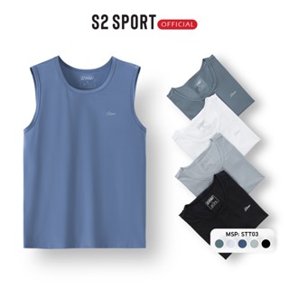 Áo ba lỗ nam S2 SPORT áo tanktop thể thao co giãn vải coolmax thấm hút mồ hôi thoáng khí - STT03