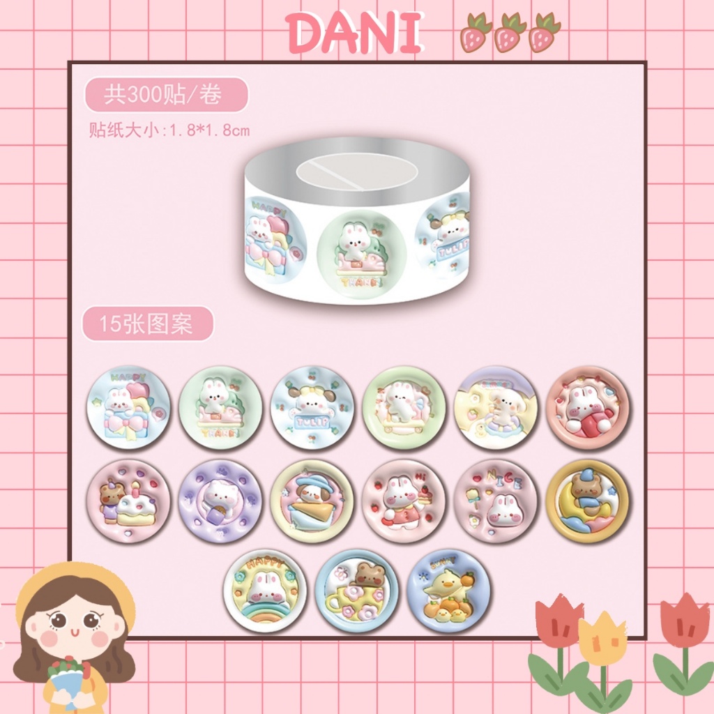 Sticker cuộn 500 tờ, dán nêm phong, decord giấy