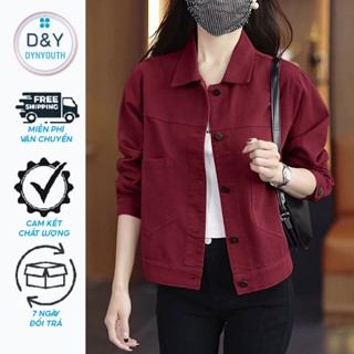  Áo khoác gió nữ bò ngắn croptop mùa xuân hè 2025 DYNYOUTH mẫu mới hot trend phong cách thời trang thanh lịch 