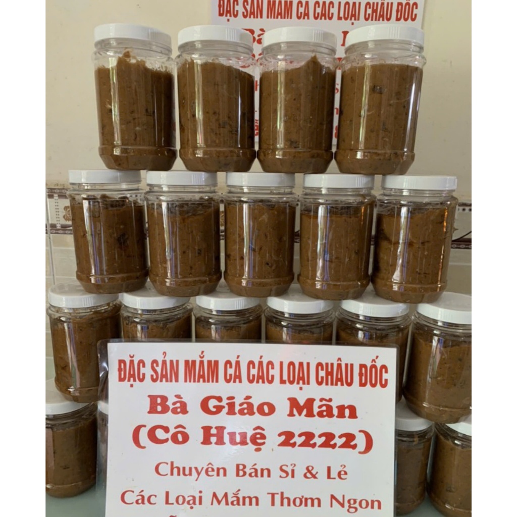 1kg Mắm Gồm 0.5kg Mắm Cá Linh Xay + 0.5kg Sặc xay Châu Đốc Thương Hiệu Bà Giáo Mãn Cô Huệ 2222