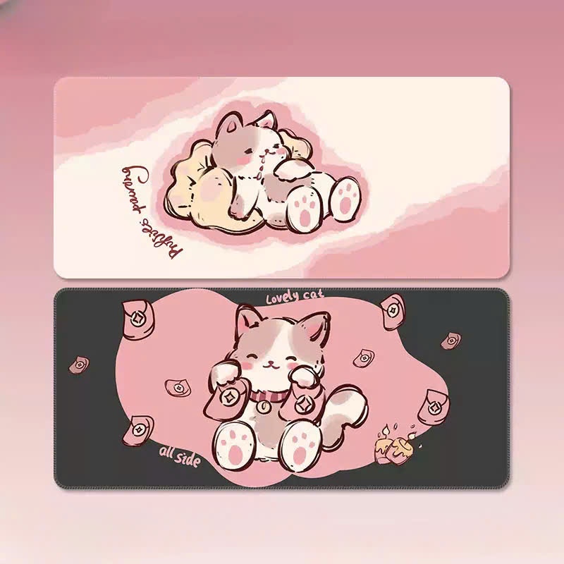 Cute Kitten - Miếng Lót Chuột, Bàn Phím Máy Tính Cute Kitten Anime Bo Viền Chắc Chắn