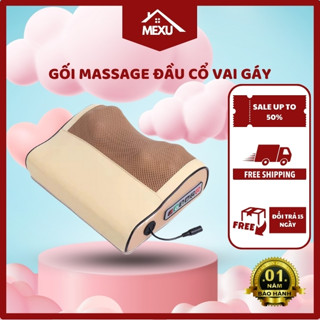 Gối Massage Cổ Vai Gáy Hồng Ngoại 20 Bi Đa Năng – Dùng Cho Ô Tô, Gia Đình, Toàn Thân