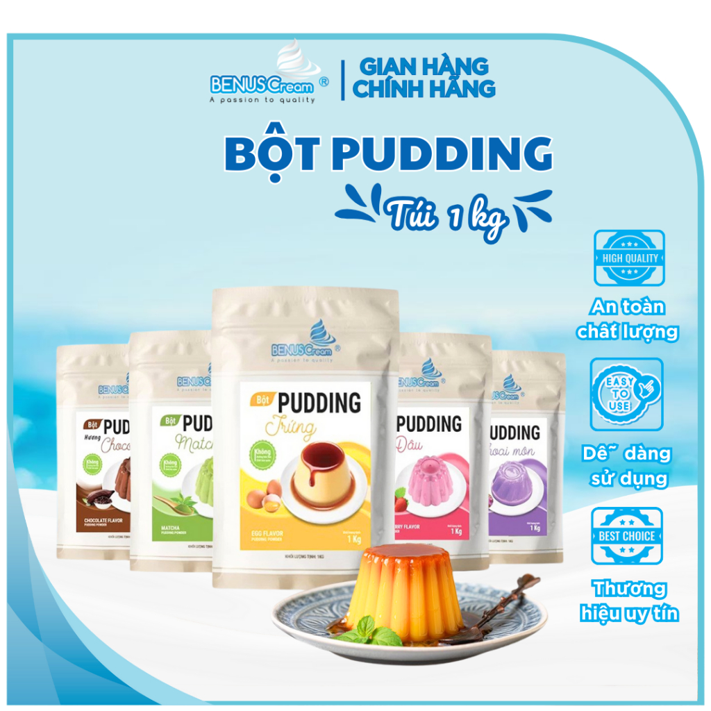 Bột Pudding (Bánh Flan ) 1kg - BENUSCream