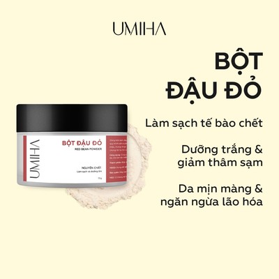 Bột đậu đỏ nguyên chất UMIHA 45G Dưỡng trắng da và tẩy tế bào chết hiệu quả