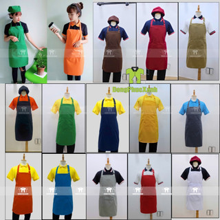 Tạp Dề Màu ĐỎ ĐÔ Làm Đồng Phục Cao Cấp