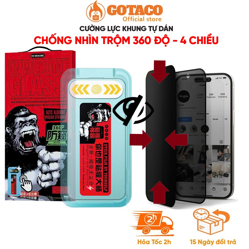 Cường lực chống nhìn trộm 360 độ Khung tự dán cho iPhone 15 Promax 17 Pro max 11Pro max 16 Pro max 14 plus 13 12[058]