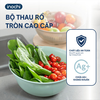 Thau rổ nhựa tròn cao cấp Yoko Inochi Nhật Bản loại lớn cao cấp chắc chắn sang trọng (Nhiều màu)